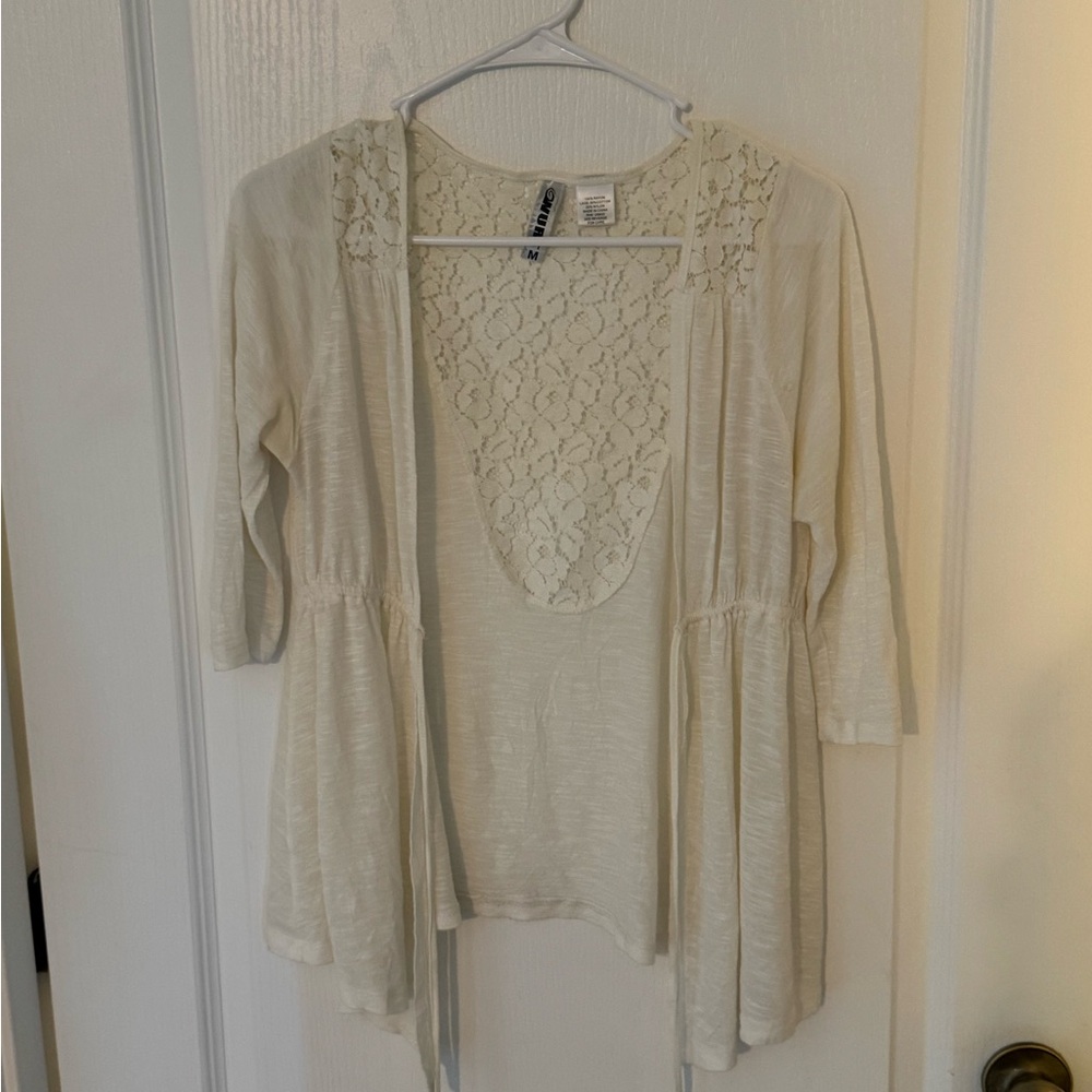 Wurl Cream Lace Women's Cardigan